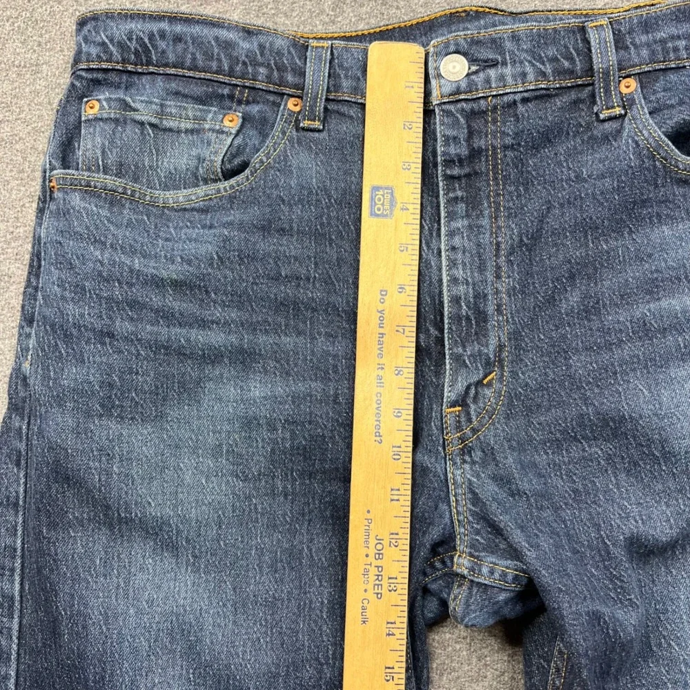 Levi's 505 Jeans Men 38x29 Blue Fits 38x28 Regular Straight Leg Dark Wash Denim